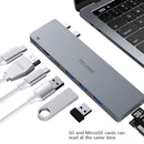 INTACT 9820T 8-in-1 Dual USB-C Adapter for MacBook/Pro HDMI/ Thunderbolt3/USB3.0*3/TypeC/SD/TF