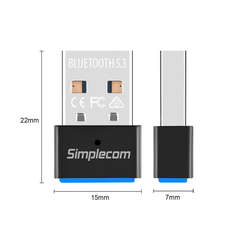 Simplecom NB530 USB Bluetooth 5.3 Adapter Wireless Dongle