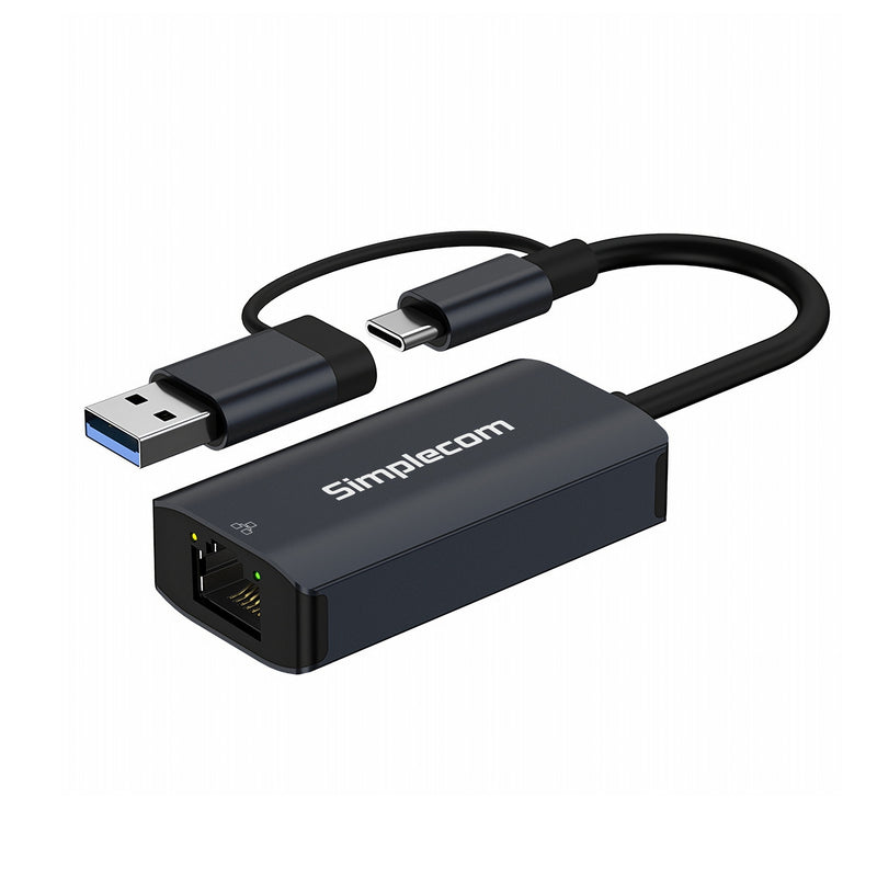 Simplecom NU315 USB-C and USB-A to Gigabit Ethernet Adapter