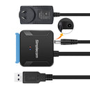 Simplecom SA236 USB 3.0 to SATA Adapter Cable Converter with Power Supply for 2.5" & 3.5" HDD SSD