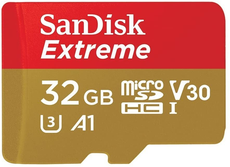 SANDISK SDSQXAF-032G-GN6MN 32GB MICRO SDHC EXTREME A1 V30, UHS-I/ U3, 100MB/s,NO SD ADAPTER