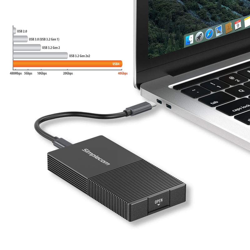 Simplecom SE640 USB4 to NVMe M.2 SSD USB-C Enclosure 40Gbps