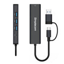 Simplecom CHN436 USB-C and USB-A to 4-Port USB HUB with Gigabit Ethernet Adapter