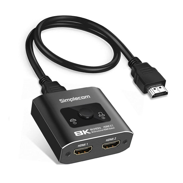 Simplecom CM302v2 Bi-Directional 2 Way HDMI 2.1 Switch Selector 8K@60Hz