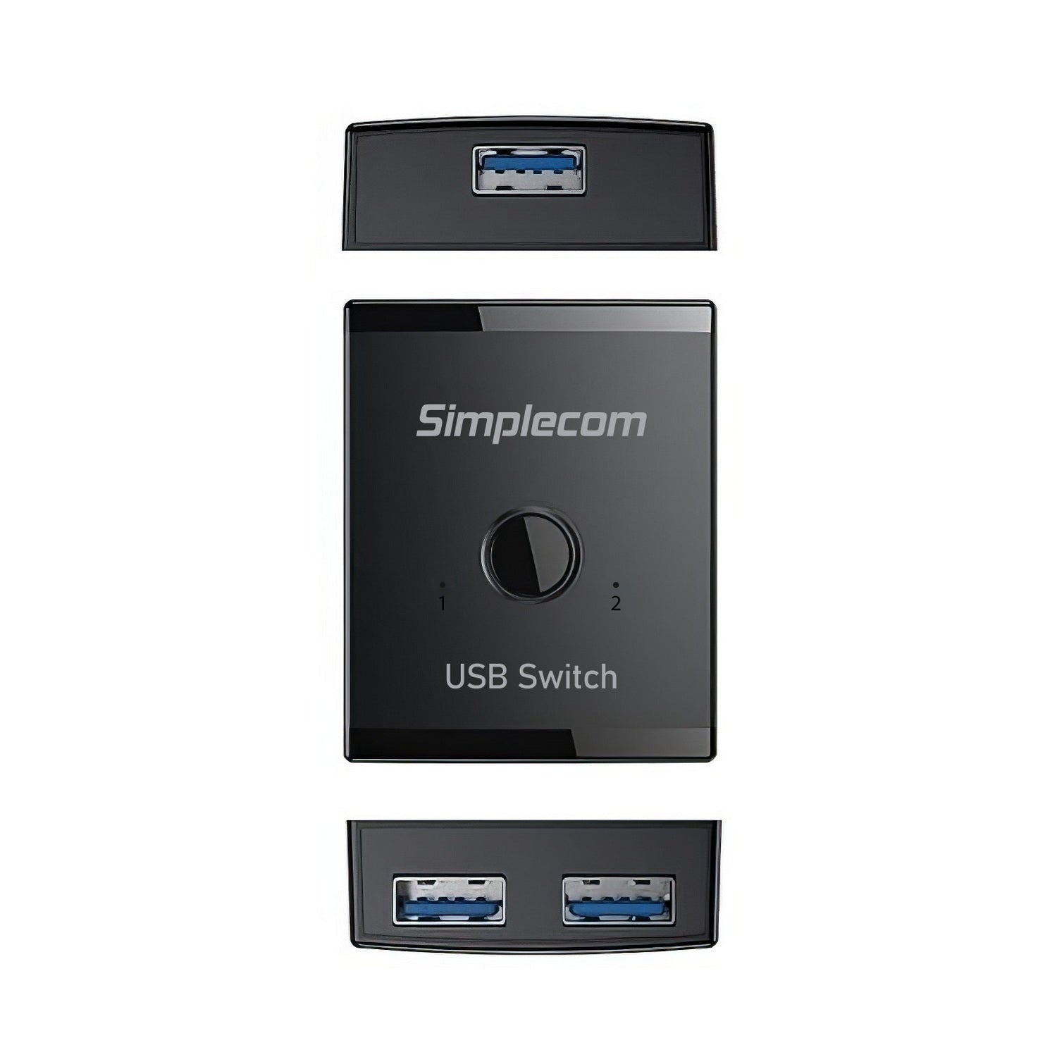 Simplecom KM125 Bi-Directional 2-Way USB 3.0 Switch 1 In 2 Out (2 In 1 Out) 5Gbps