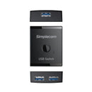 Simplecom KM125 Bi-Directional 2-Way USB 3.0 Switch 1 In 2 Out (2 In 1 Out) 5Gbps