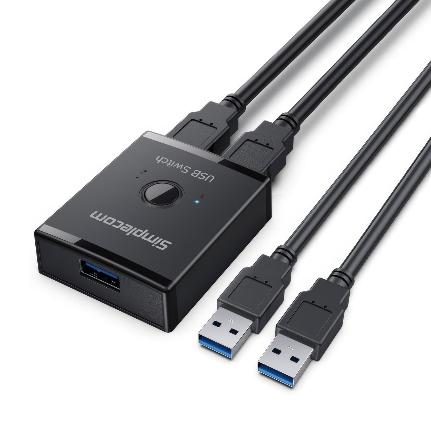 Simplecom KM125 Bi-Directional 2-Way USB 3.0 Switch 1 In 2 Out (2 In 1 Out) 5Gbps