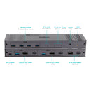 Simplecom KM490 HDMI and DisplayPort Dual Monitor KVM Switch for 2 Computers with 4-Port USB 3.0 Hub 5Gbps 8K@60Hz