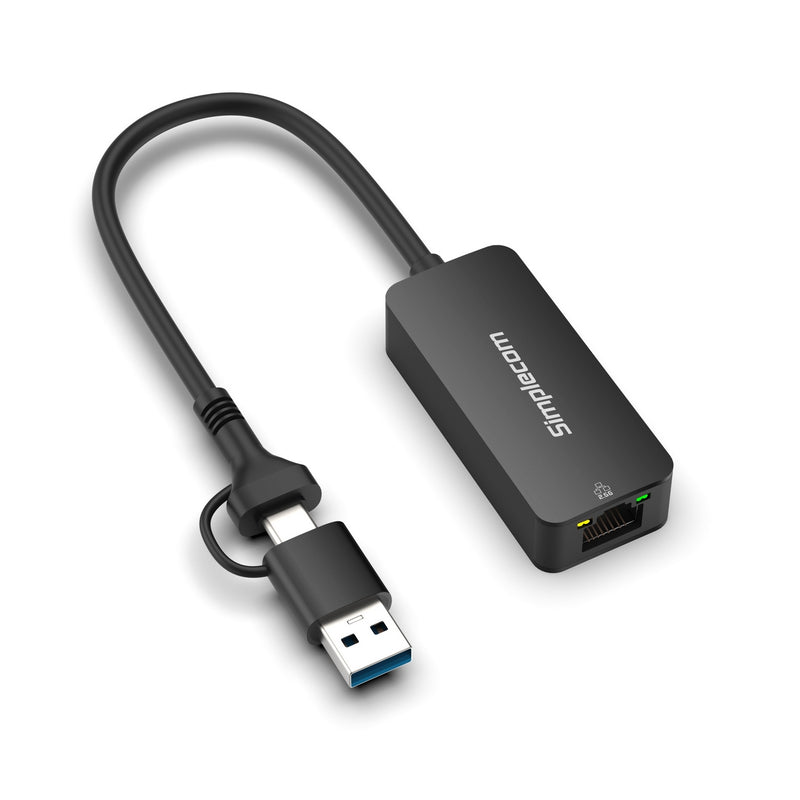 Simplecom NU405C SuperSpeed USB-C and USB-A to 2.5G Ethernet Network Adapter 2.5Gbps LAN