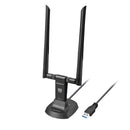 Simplecom NW811v3 AX5400 Tri-Band WiFi 6E USB Adapter with 2x 5dBi High Gain Antennas