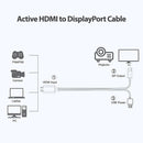 Simplecom TH201 HDMI to DisplayPort Active Converter Cable 4K@60hz USB Powered 2M