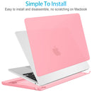 15 inch Air 2023 MacBook Air Matte Case A2941 M2 Chip Hard Shell Case Keyboard Cover Pink