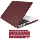 15 inch Air 2023 MacBook Air Matte Case A2941 M2 Chip Hard Shell Case Keyboard Cover Wine Red