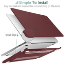 15 inch Air 2023 MacBook Air Matte Case A2941 M2 Chip Hard Shell Case Keyboard Cover Wine Red