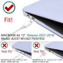 Suitable for MacBook Air 13 Inch Case 2022 2021 2020 2019 2018, A1932, A2179, A2337 Shell Case Keyboard Cover lavender Grey