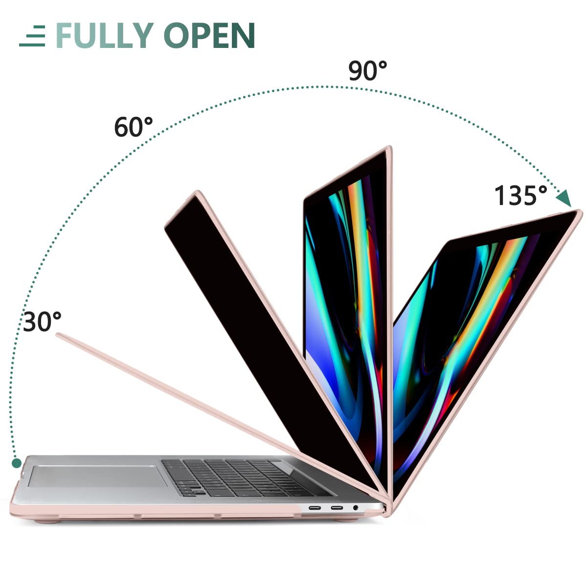 Suitable for Sold Pink MacBook Pro 13 Inch Case 2016-2023 M1 M2 A2338 A2289 A2251 A2159 Hard Shell Case Keyboard Cover