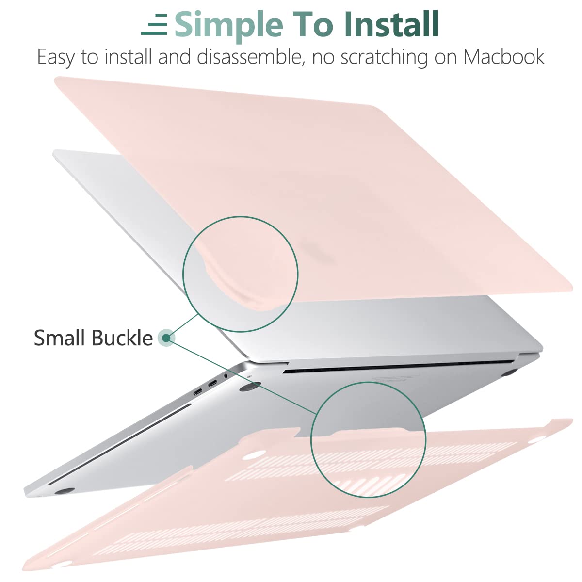 Suitable for Sold Pink MacBook Pro 13 Inch Case 2016-2023 M1 M2 A2338 A2289 A2251 A2159 Hard Shell Case Keyboard Cover