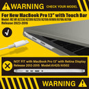Suitable for Grey MacBook Pro 13 Inch Case 2016-2023 M1 M2 A2338 A2289 A2251 A2159 Hard Shell Case Keyboard Cover