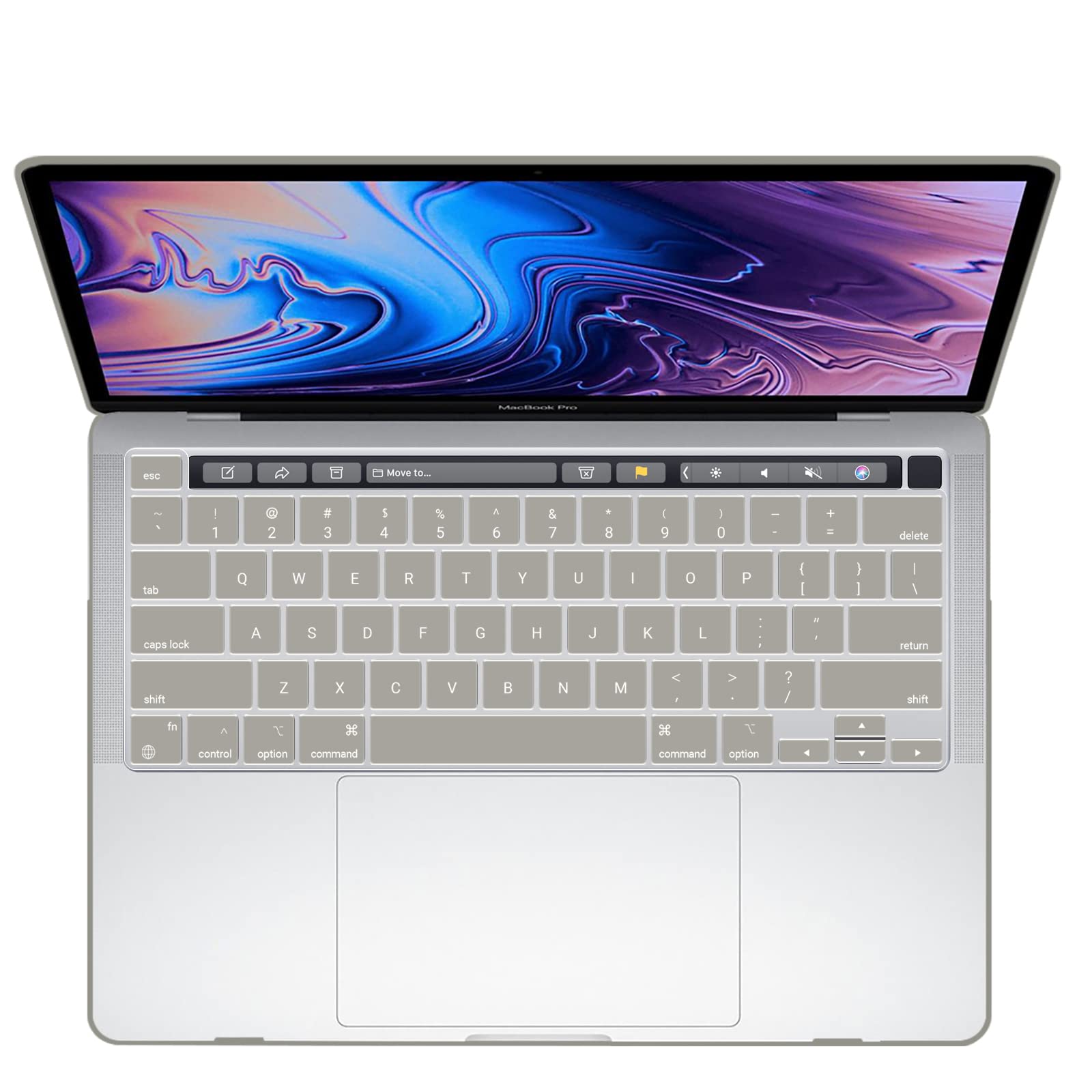 Suitable for Grey MacBook Pro 13 Inch Case 2016-2023 M1 M2 A2338 A2289 A2251 A2159 Hard Shell Case Keyboard Cover