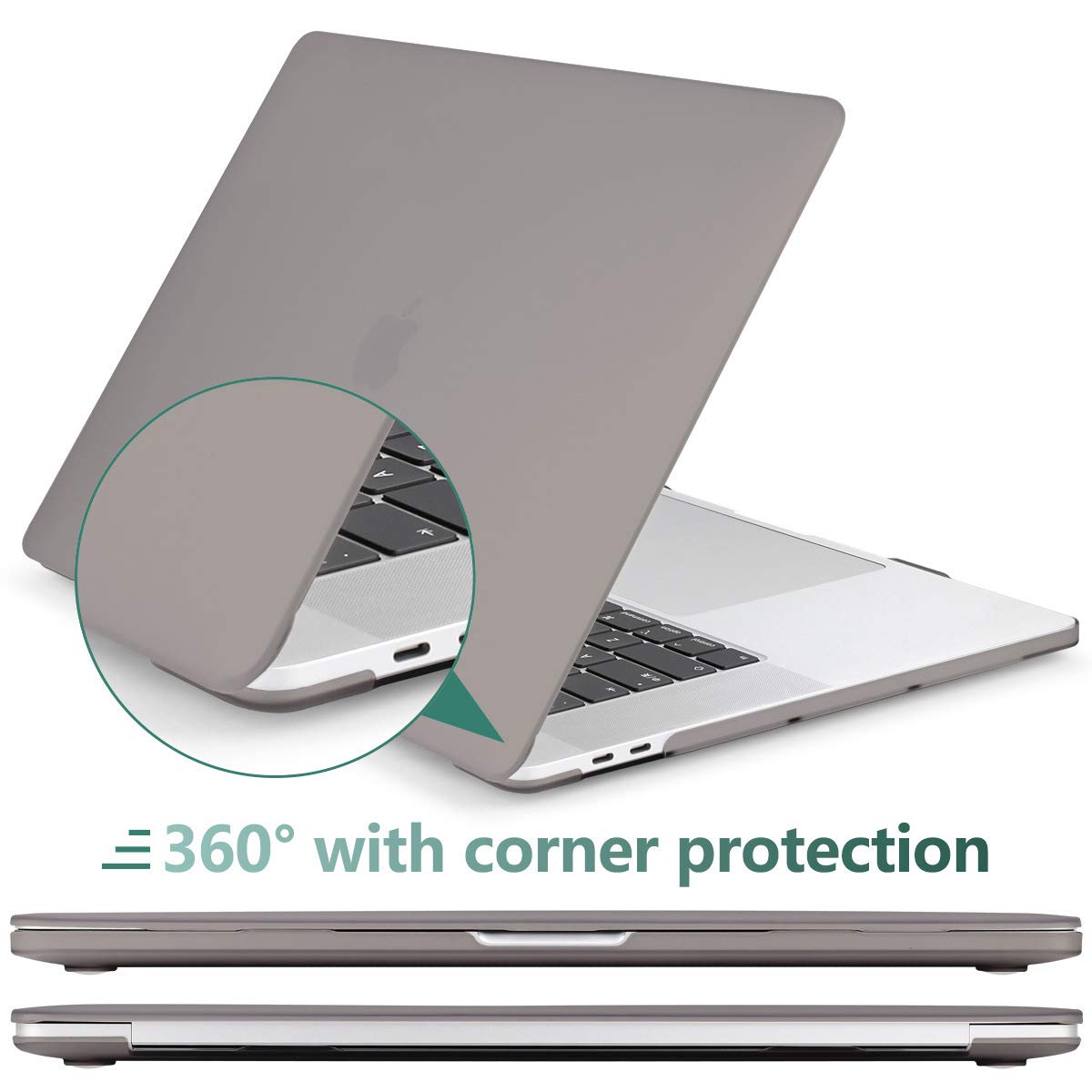 Suitable for Grey MacBook Pro 13 Inch Case 2016-2023 M1 M2 A2338 A2289 A2251 A2159 Hard Shell Case Keyboard Cover