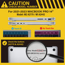 Suitable for MacBook Pro 14 Max Inch Case 2023 2022 2021 M2 A2779 M1 A2442 Hardshell Case Keyboard Cover Grey