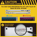 Suitable for MacBook Pro 16 inch Case 2023 2022 2021 M2 A2780 A2485 M1 Pro/Max Hard Shell Case Keyboard Cover Purple
