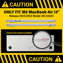 Suitable for 2023 2022 MacBook Air 13 inch case M2 Model A2681 Hard Shell Case Keyboard Cover Black