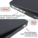 Suitable for 2023 2022 MacBook Air 13 inch case M2 Model A2681 Hard Shell Case Keyboard Cover Black