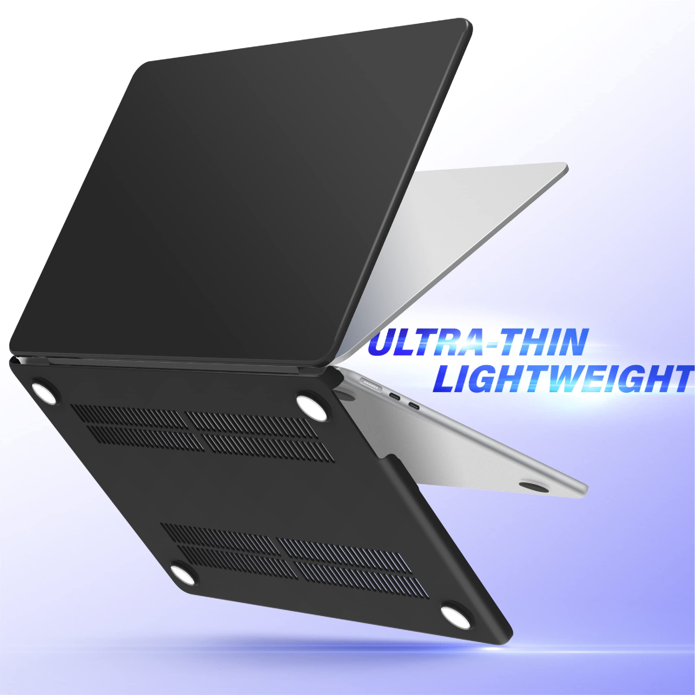 Suitable for 2023 2022 MacBook Air 13 inch case M2 Model A2681 Hard Shell Case Keyboard Cover Black
