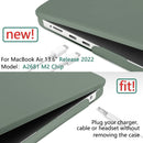 Suitable for 2023 2022 MacBook Air 13 inch case M2 Model A2681 Hard Shell Case Keyboard Cover Midnight Green