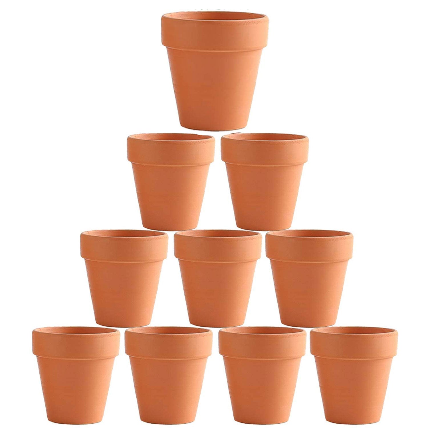 10 Pack Ceramic Succulent Plant Pots - 5cm
