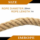 1m Sisal 20mm Rope Natural Twine Cord Thick Jute Hemp Manila Crafting Home Decor