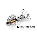 8 Pack 304 Stainless Steel Cabinet Hinges 100 Degree Soft Closing Full Overlay Door Hinge Nickel Plated Finish