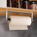 Kitchen Paper Holder Under Cabinet Screw Wall Mount Adhesive Paper Towel Holder Rectangle Silver