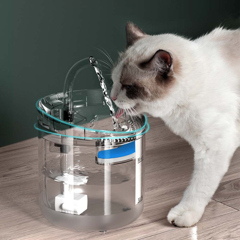 Cat Dog Water Fountain Pet Water Dispenser 1.8L Automatic Drinking Fountain for Cats Kitty Indoor