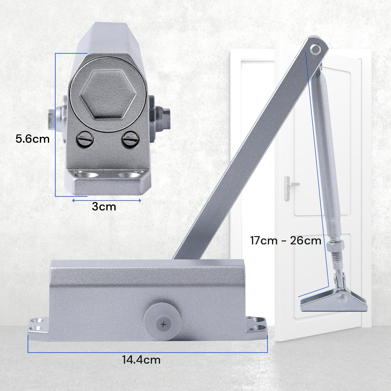 Auto Commercial Door Closers Hydraulic Door Closer for Home Commercial Door 25-45kg