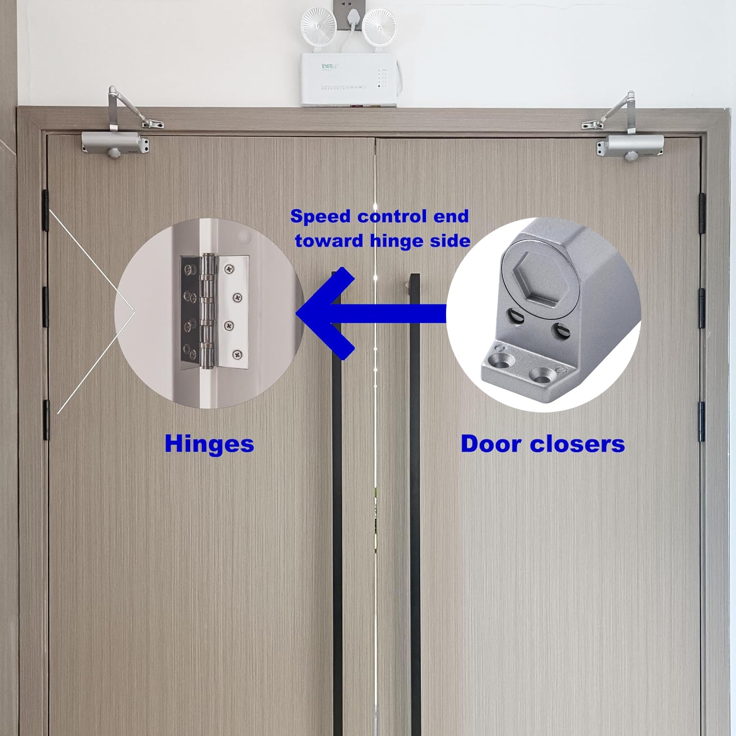 Auto Commercial Door Closers Hydraulic Door Closer for Home Commercial Door 25-45kg