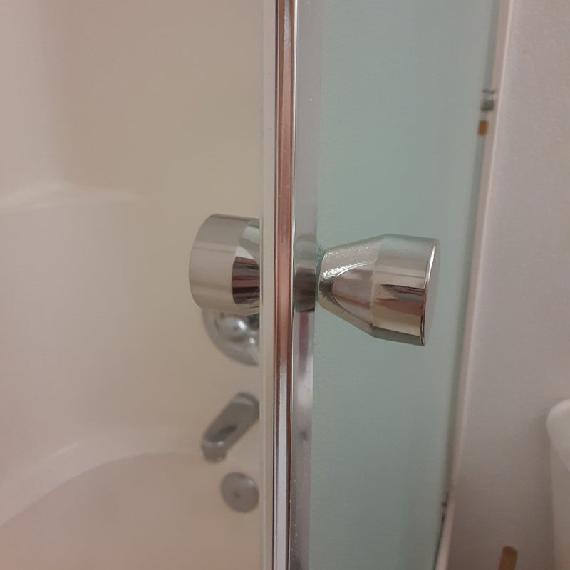 Shower Glass Door Knob Bathroom Round Back-to-Back Handle Pull 304 Brushed Nickel