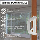 Sliding Patio Door Handle Set Mortise Lock Suitable for Sliding Glass Patio Door Keyed White