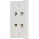 Ethernet Wall Plate 4 Port Cat6 Ethernet Cable Wall Plate Adapter