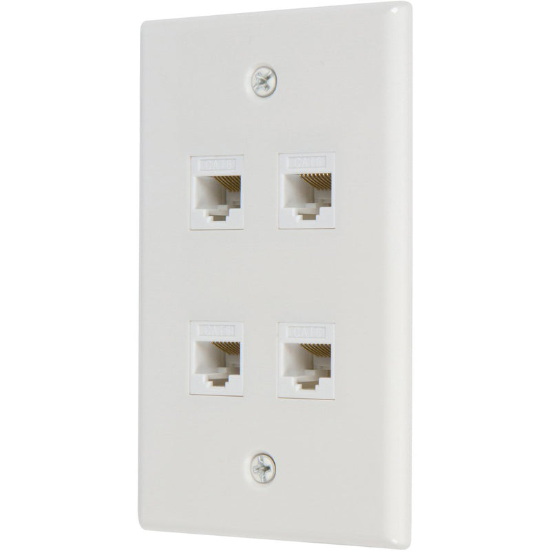 Ethernet Wall Plate 4 Port Cat6 Ethernet Cable Wall Plate Adapter