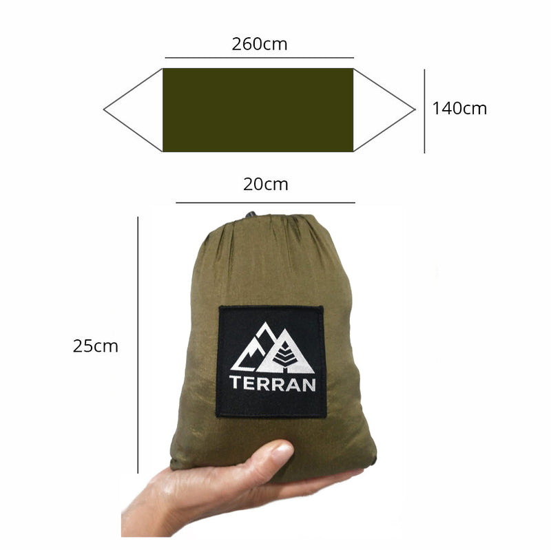 TERRAN Camping Hammock with Mosquito Net - Camouflage