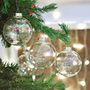10 x Glass Bauble 8cm Diameter Round Clear with Silver Cap - table or tree centrepice personal memory theme craft gift