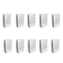 20 Pack White Happy Birthday Luminary Paper Candle Tea Light Lantern Bags Garden Anniversary Birthday Night Decorations Evening Party