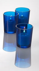 20 Pack Blue Glass Votive Tealight Candle Holders House Party Cenrepiece Xmas Wedding Decor Glass Candlestick Party Decorations Bridal Baby Shower Event