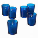 40 Pack Blue Glass Votive Tealight Candle Holders House Party Cenrepiece Xmas Wedding Decor Glass Candlestick Party Decorations Bridal Baby Shower Event
