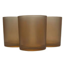 10 Pack Brown Frosted Glass Votive Tealight Candle Holders House Party Cenrepiece Xmas Wedding Decor Glass Candlestick Party Decorations Bridal Valentines Event