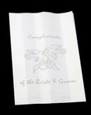 150 Pack Wedding Cake Bags Greaseproof Wax Paper Slice Take Home Favour Silver Doves