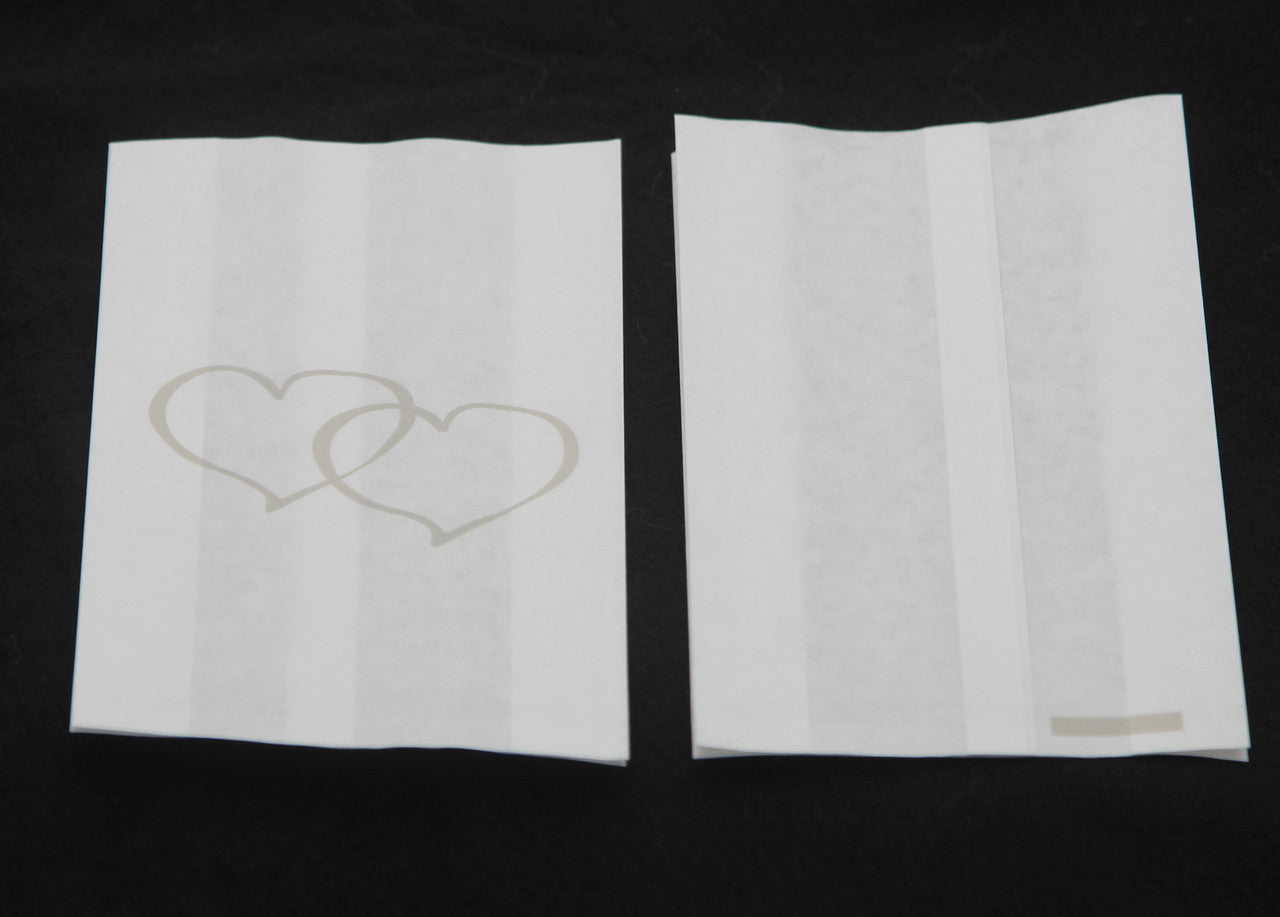 150 Pack Wedding Cake Bags Greaseproof Wax Paper Slice Take Home Favour Large Silver Heart