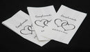 200 Pack Wedding Cake Bags Greaseproof Wax Paper Slice Take Home Favour Heart n Message